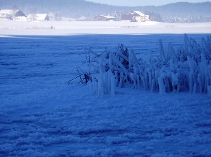 Le lac des Taill�res en hiver